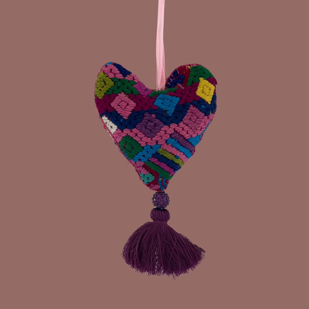 Huipil Heart Ornaments