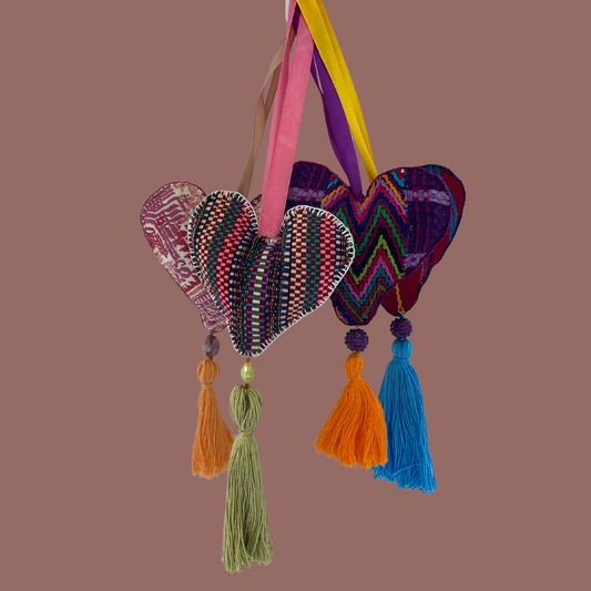 Huipil Heart Ornaments